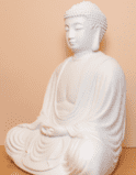 Hvid Buddha - 22 cm