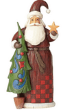Folklore Santa med træ og stjerne