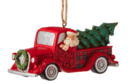 Santa in red truck