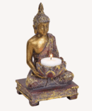 Buddha til fyrfadslys, 18 cm,